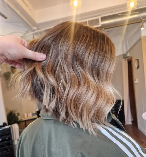 Beachy Bronde Wavy Bob