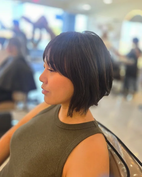 Stacked Bob with Wispy Bangs