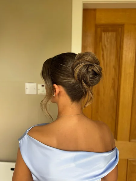 Soft High Bun for Bridesmaids