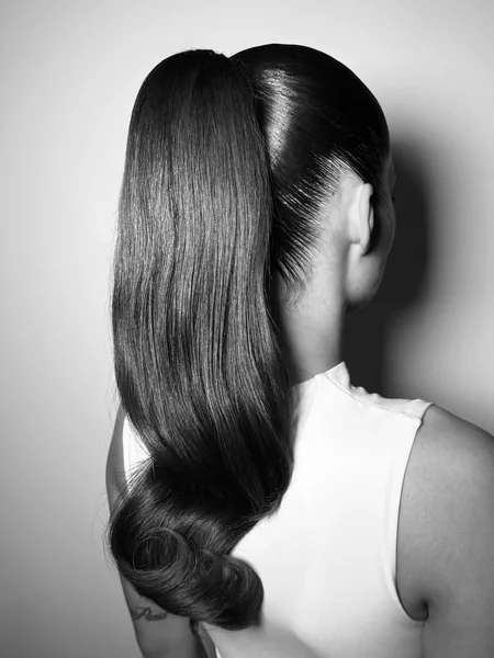 Slick Ponytail with Flipped End