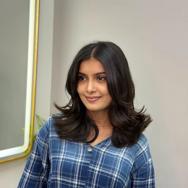 Medium Butterfly Layers on Black Hair