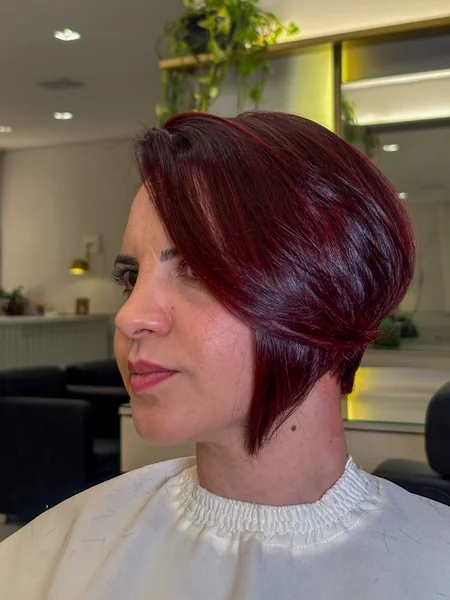 Burgundy Asymmetrical Crop