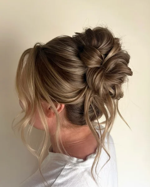 Soft Textured High Messy Bun