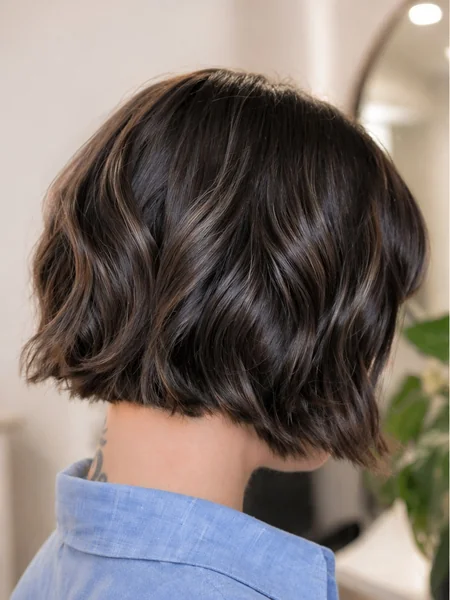 Glossy Wavy Bob