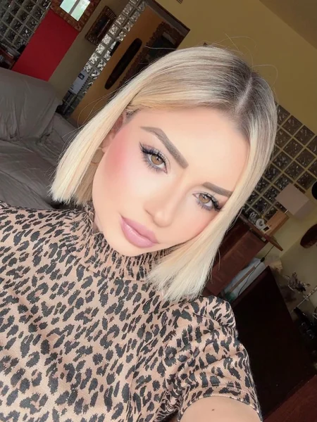 Sleek Blonde Blunt Bob