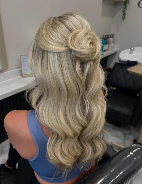 Half Up Bun