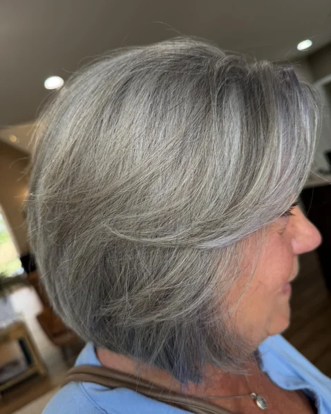 Feathered Silver Bob