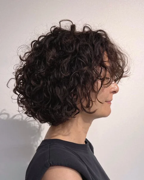 Tousled Curly Bob Profile