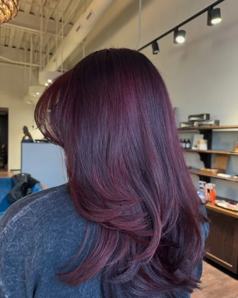 Burgundy Layered Blowout