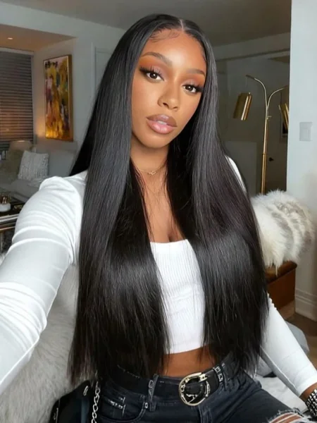 Glossy Long Straight Wig