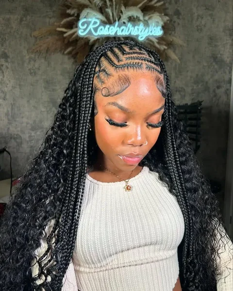 Zig-Zag Fulani Boho Braids