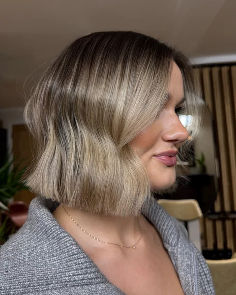 Blunt Ash Blonde Bob