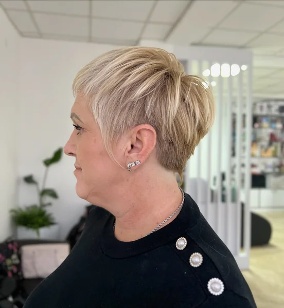 Blonde Pixie with Undercut