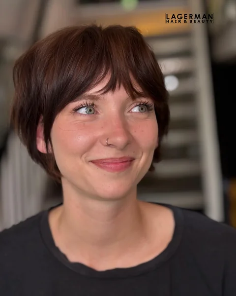 Pixie Bob with Curtain Bangs