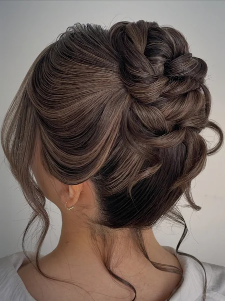 High Twisted Braid Updo