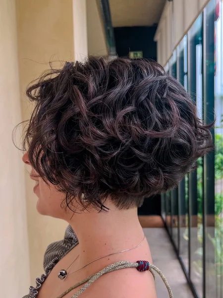 Short Stacked Curly Bob
