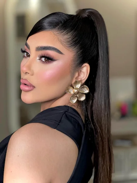 Sleek Straight Ponytail with Swoop