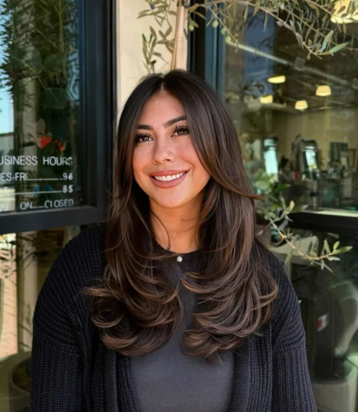 Long Sleek Layers with Face-Framing