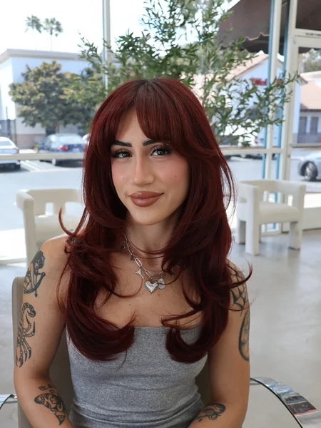 Cherry Red Butterfly Cut