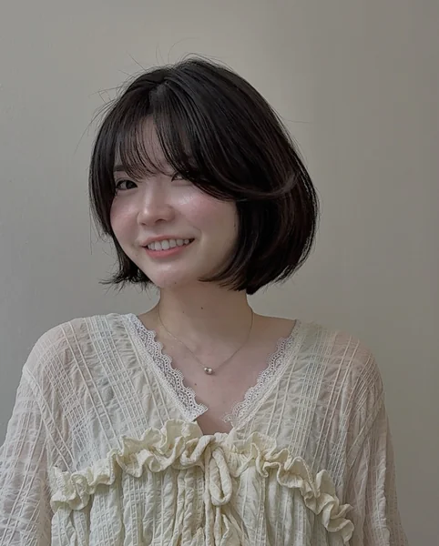 Soft Asian Bob with Wispy Bangs