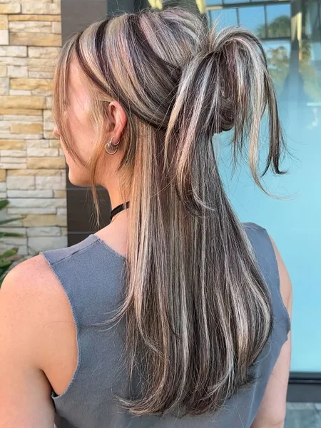 Messy Half-Up Ponytail