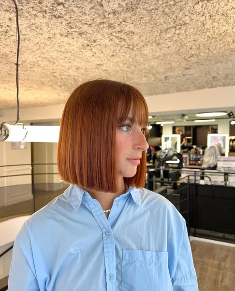 Copper Bob with Full Bangs