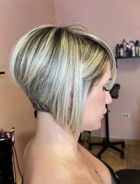 Tapered Nape Bob with Side Bangs