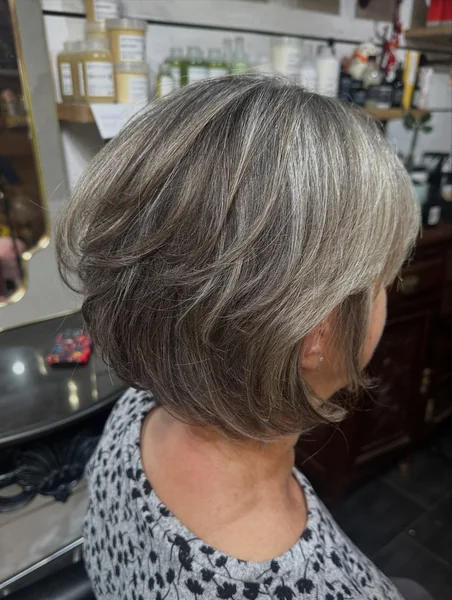 Salt-and-Pepper Layered Bixie Bob