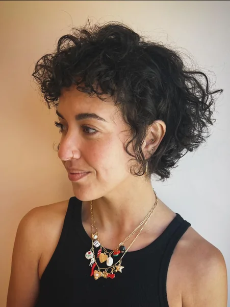 Tousled Curly Pixie Shag