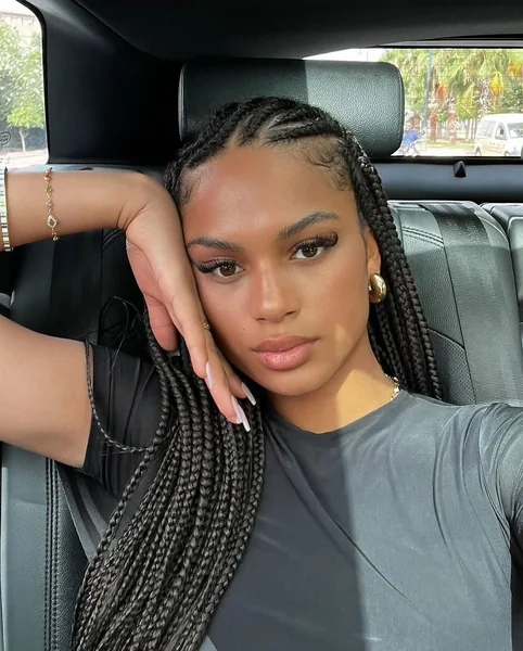 Fulani Braids with Box Braids