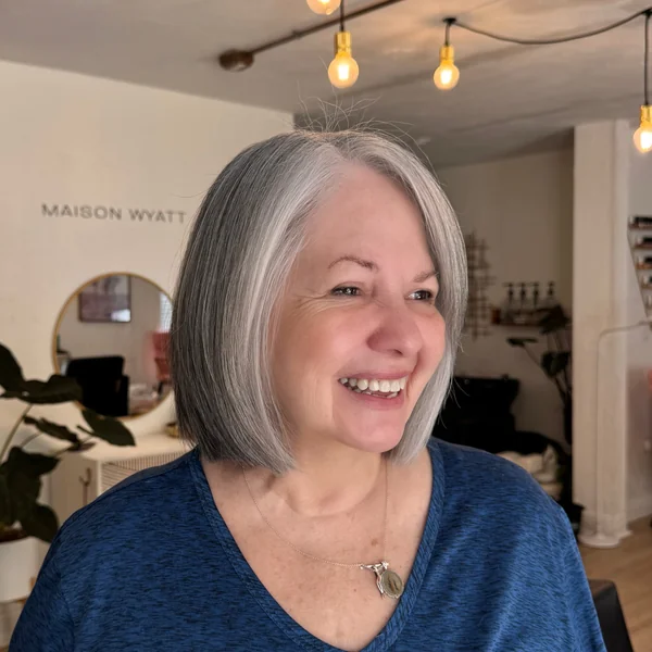 Face-Framing Silver Bob