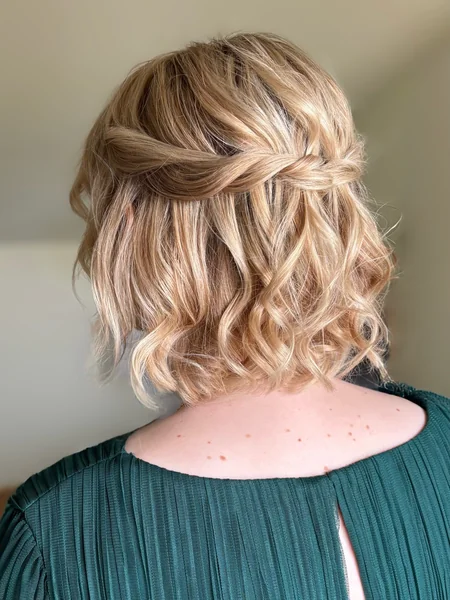 Twisted Half-Up for Short Hair