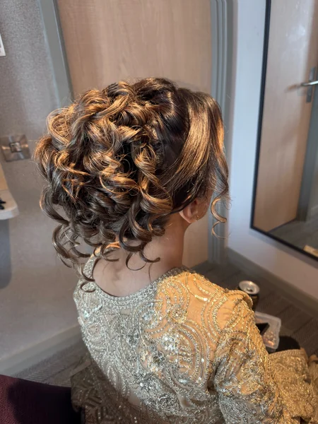 Voluminous Curly Party Updo