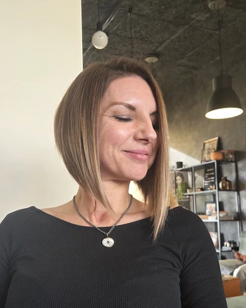 Bronde Angled Bob
