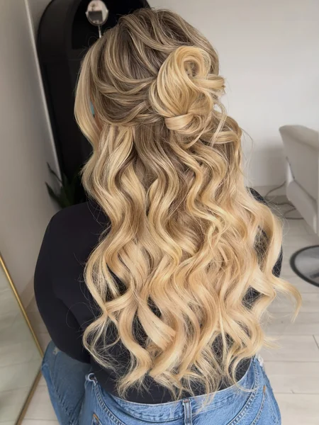 Messy Half Up Bun