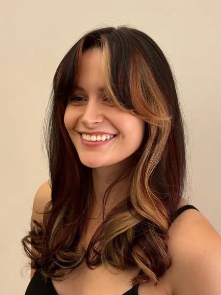 Chunky Blonde and Copper Streaks