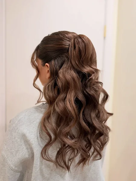 Half-Up Ponytail with Waves