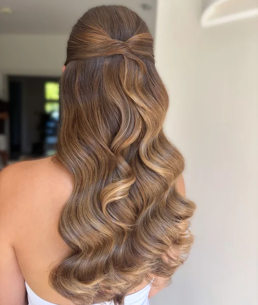 Elegant Crossed Half Up