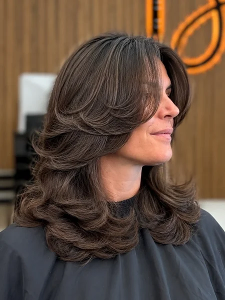 Feathered Layers for Women Over 40