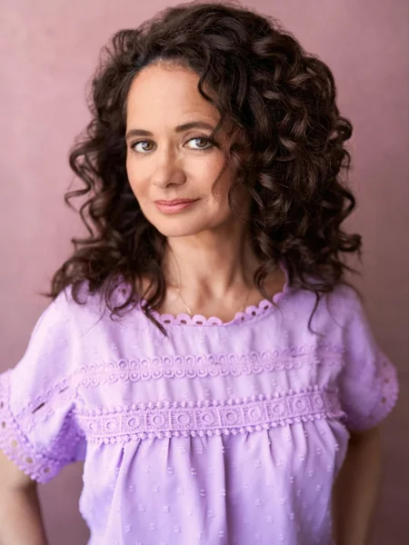 Dark Shoulder-Length Curls