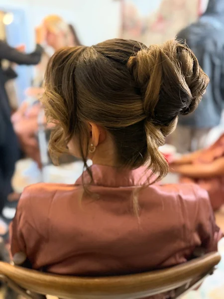 Twisted High Bun Bridesmaid Updo