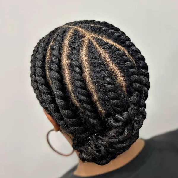 Flat Twist Updo for Natural Hair