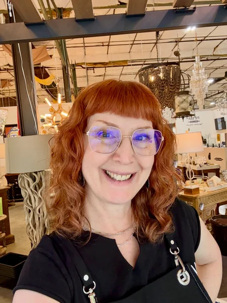 Copper Curly Bob with Micro Bangs