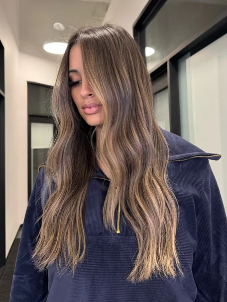 Long Brunette Blonde Balayage