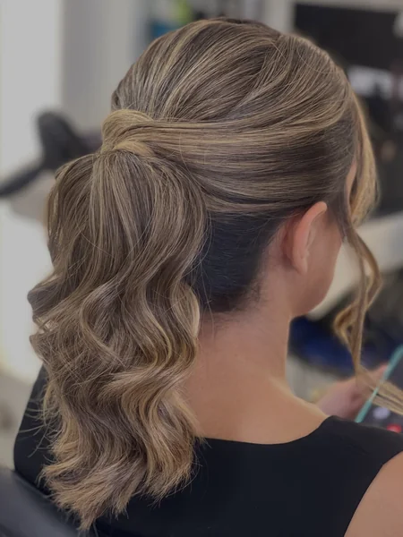 Wrapped Low Ponytail for Medium Hair