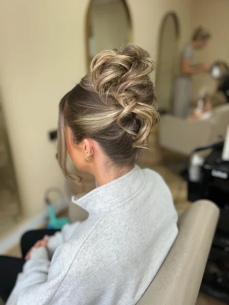 High Looped Curl Updo
