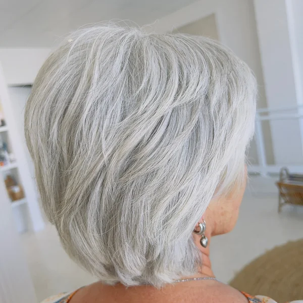 Silver Layered Short Shag