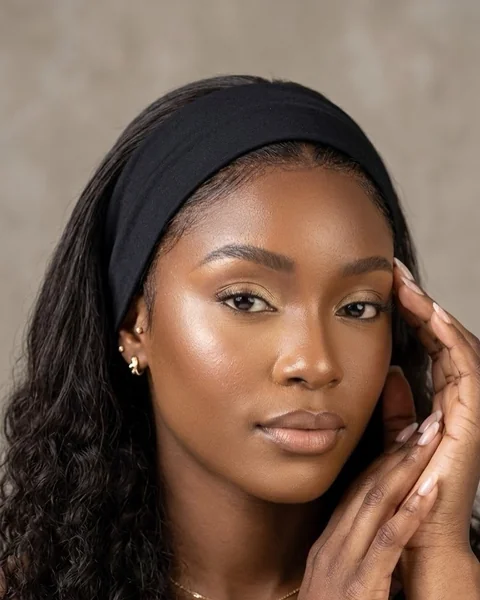 Black Wide Headband For Natural Curls