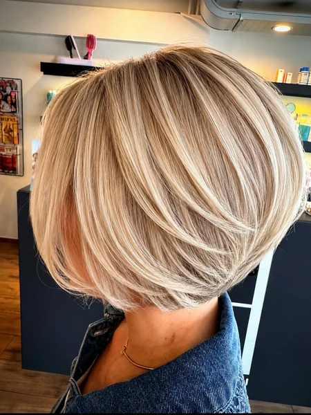 Stacked Blonde Bob