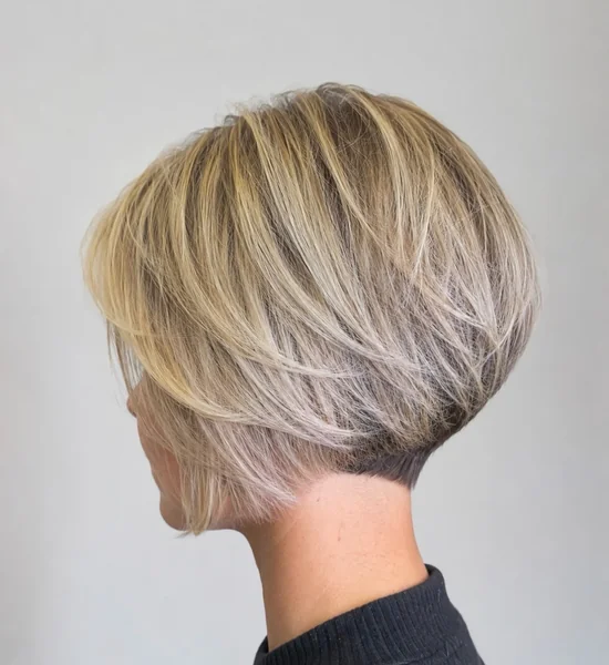 Stacked Inverted Bob with Undercut Nape